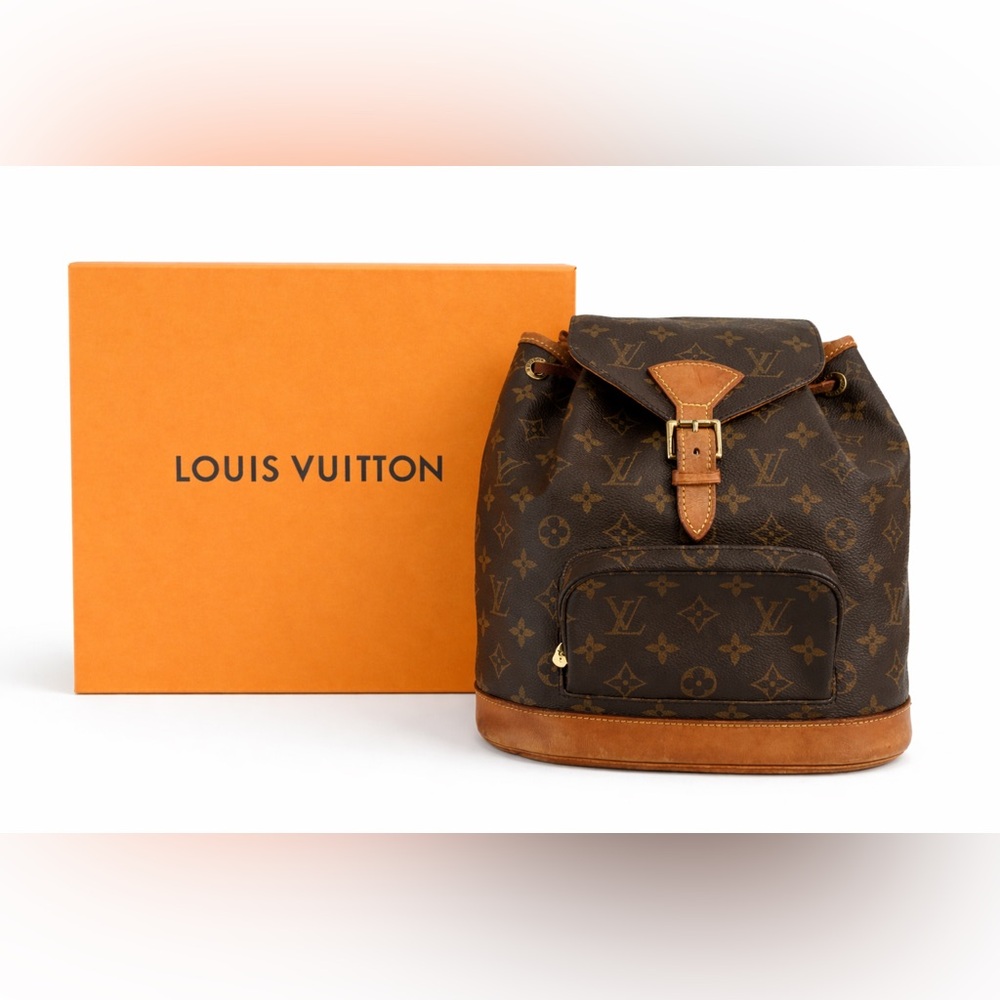 Louis Vuitton 1999 Montsouris PM Backpack Vintage Monogram Like New w/ Box
